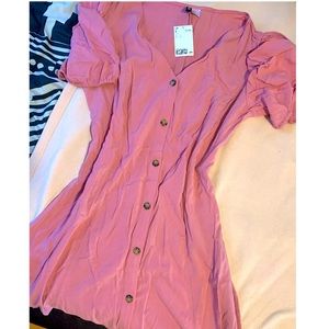 Short Visco Dress, Blush, Sz Lg